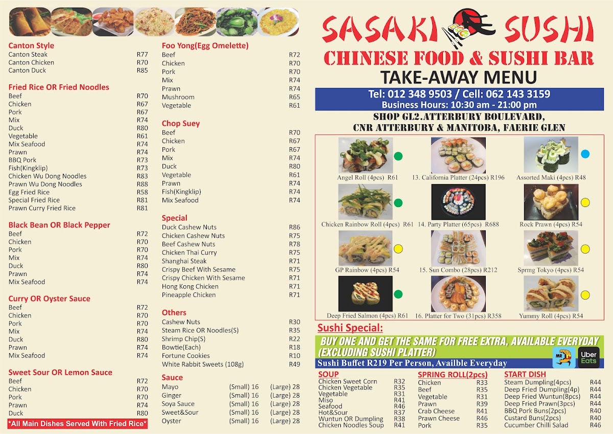 Sasaki Sushi Menu - Image 2