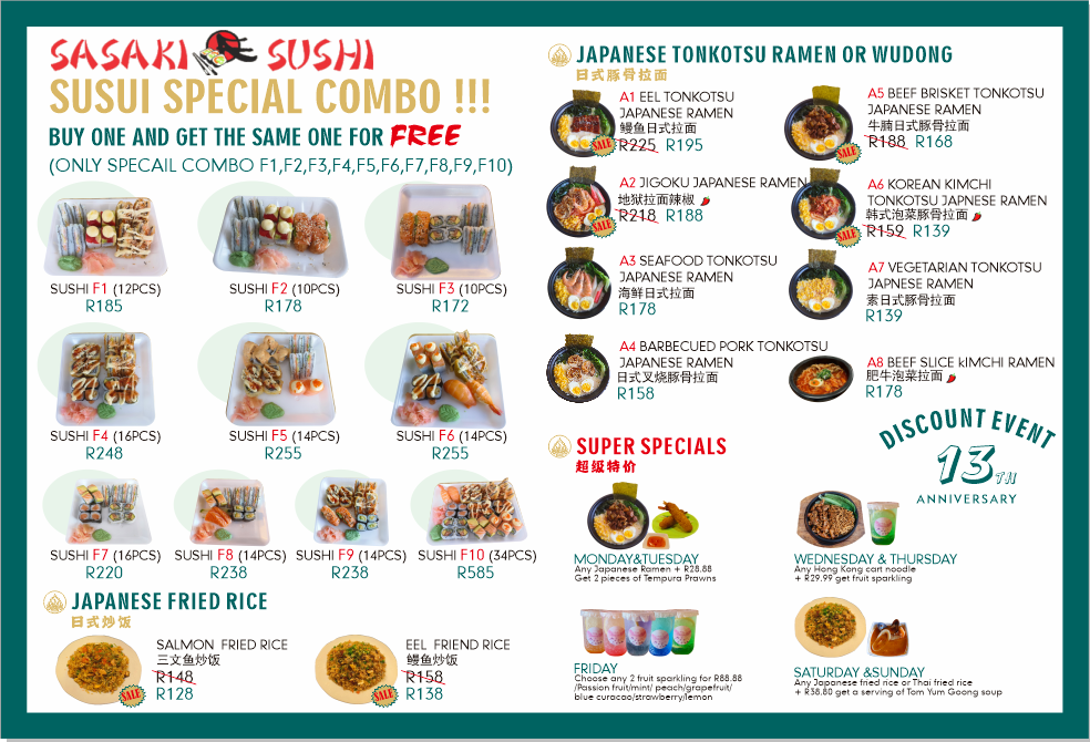 Sasaki Sushi Menu - Image 5